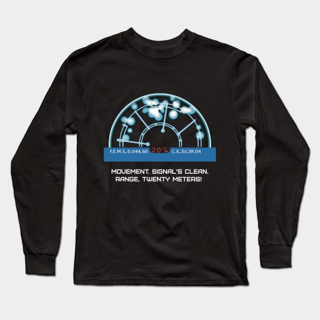 Aliens (1986) Motion Tracker Long Sleeve T-Shirt by SPACE ART & NATURE SHIRTS 